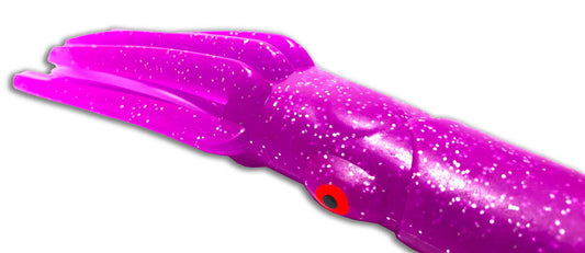 Rubber Squid Trolling Lure Moon Tide Tackle 9" Purple