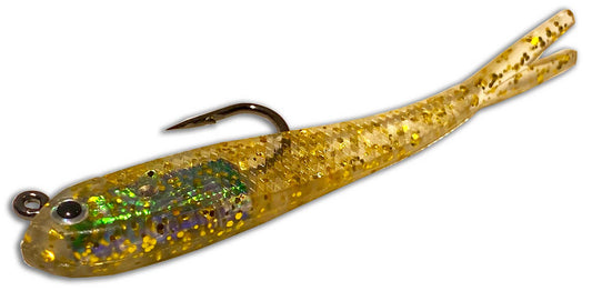 Moon Tide Artificial Glass Minnow 3" Rigged Package of 5