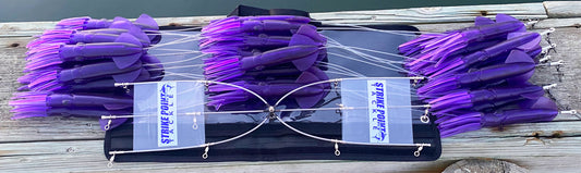Stainless Steel Squid Dredge Moon Tide Tackle 24" 13-Drop Purple