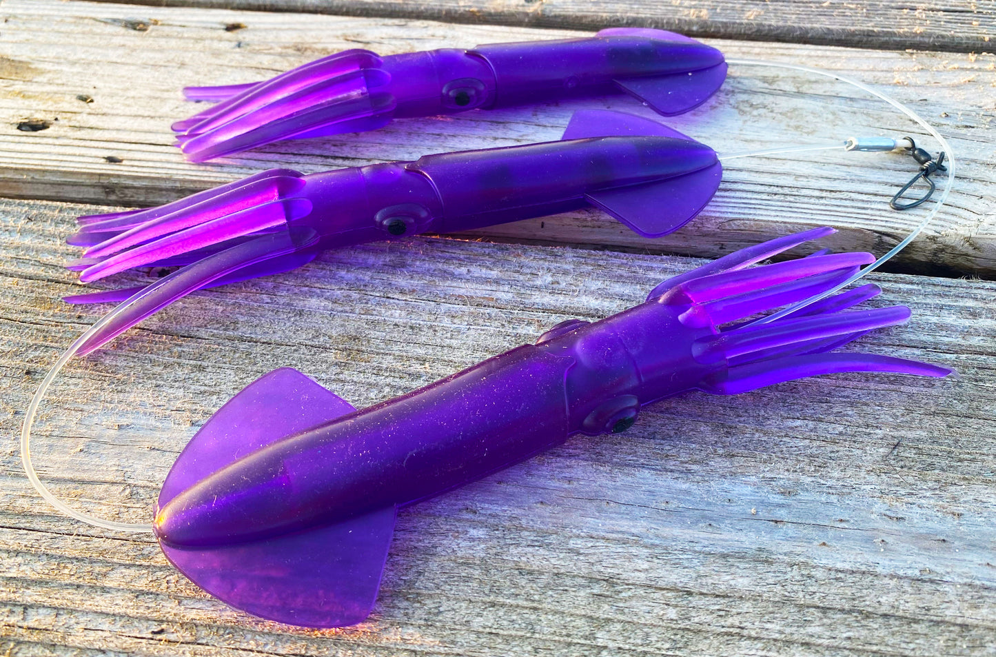 Stainless Steel Squid Dredge Moon Tide Tackle 24" 13-Drop Purple