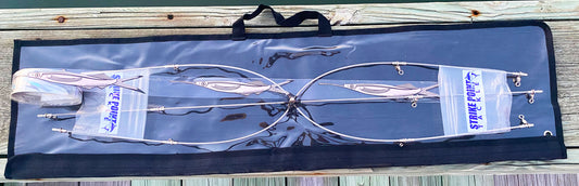 Stainless Steel Ballyhoo Strip Dredge Moon Tide Tackle 36" 13-Drop Holographic