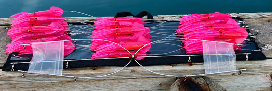 Stainless Steel Squid Dredge Moon Tide Tackle 36" 13-Drop Pink
