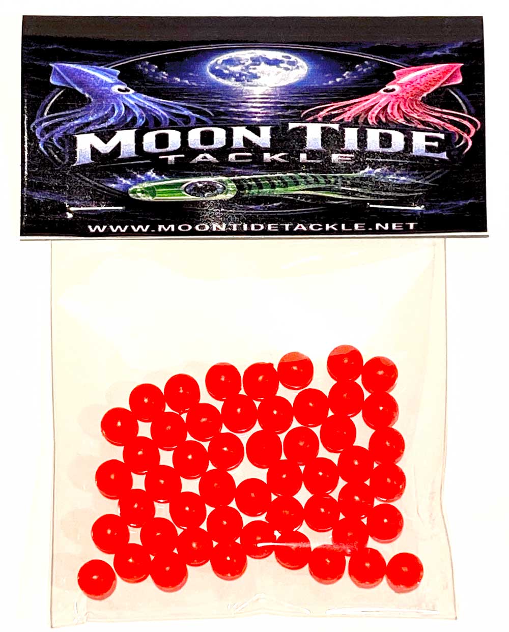 8mm red rigging beads pack of 50 - Moon Tide Tackle