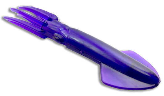 Rubber Squid Trolling Lure Moon Tide Tackle 9" Purple