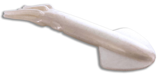 Rubber Squid Trolling Lure Moon Tide Tackle 9" White