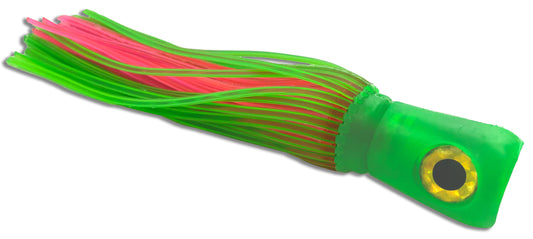 Soft Chugger Head Trolling Lure Moon Tide Tackle Green/Pink