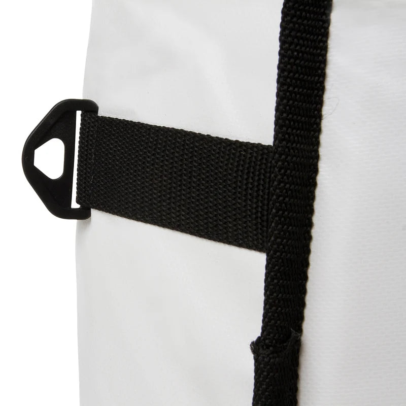 30x48 Insulated Kayak Bag – top-down view showing bungee cord and logo