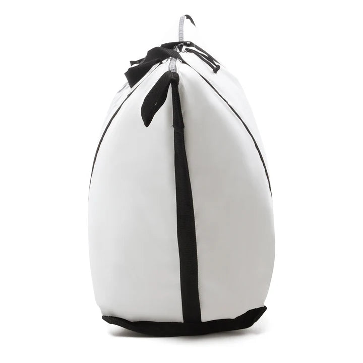 24x60 Insulated White Seabass Kill Bag – end view showing zipper and handles