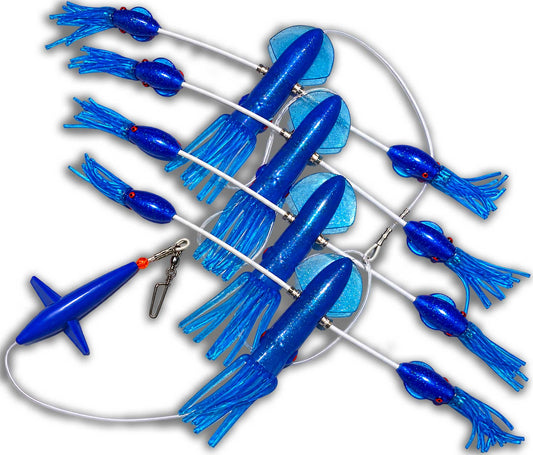 Moon Tide Splashing Squid Blue Daisy Chain