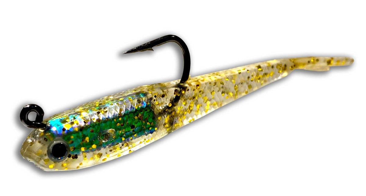 Moon Tide Artificial Glass Minnow 3" Rigged Package of 5