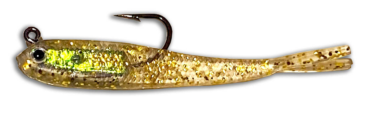 Moon Tide Artificial Glass Minnow 3" Rigged Package of 5