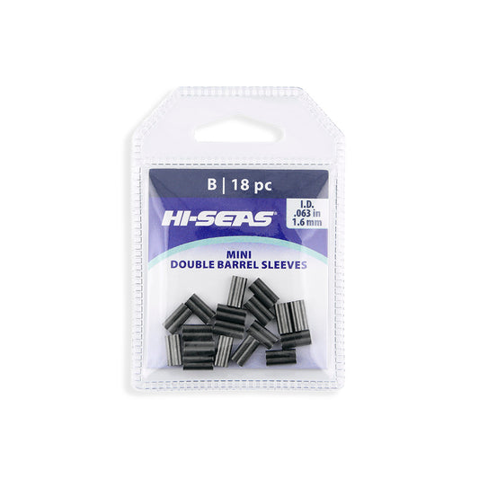 Hi-Seas Mini Double Barrel Sleeves B 18pc Black 1.6mm packaging