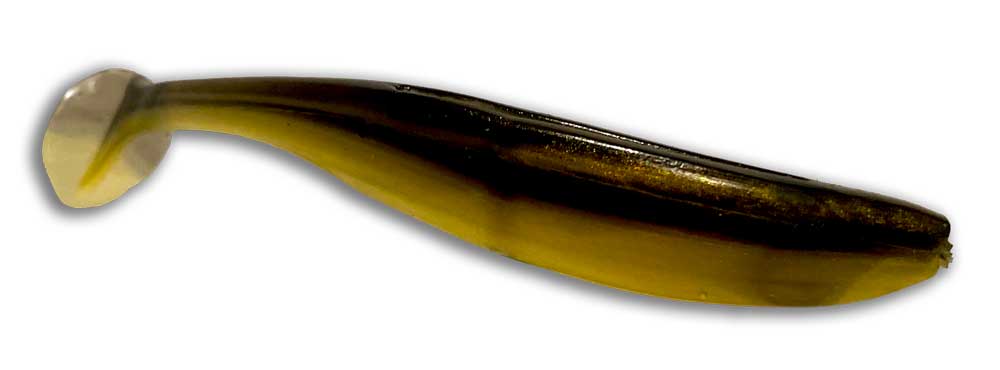 3-1/2 inch Paddle Tail Bait Mud Minnow Magic – side profile view