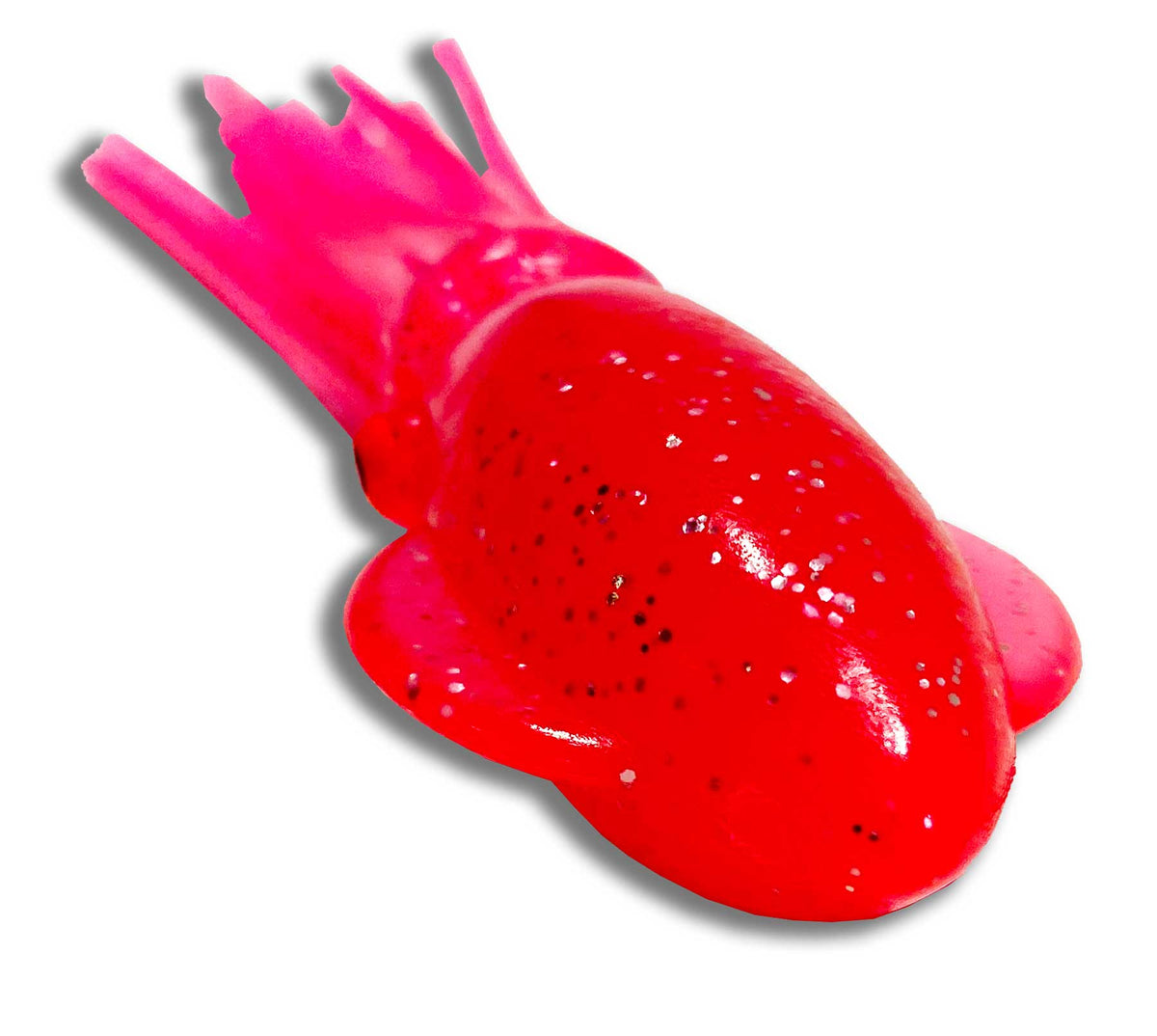 Moon Tide Fat Rubber Squid 5-1/4 inch Hot Pink close-up