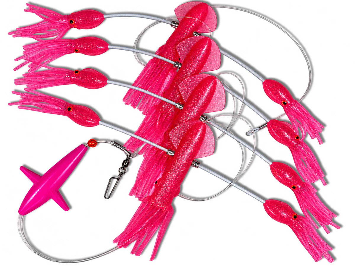 Moon Tide Splashing Squid Pink Daisy Chain full rig