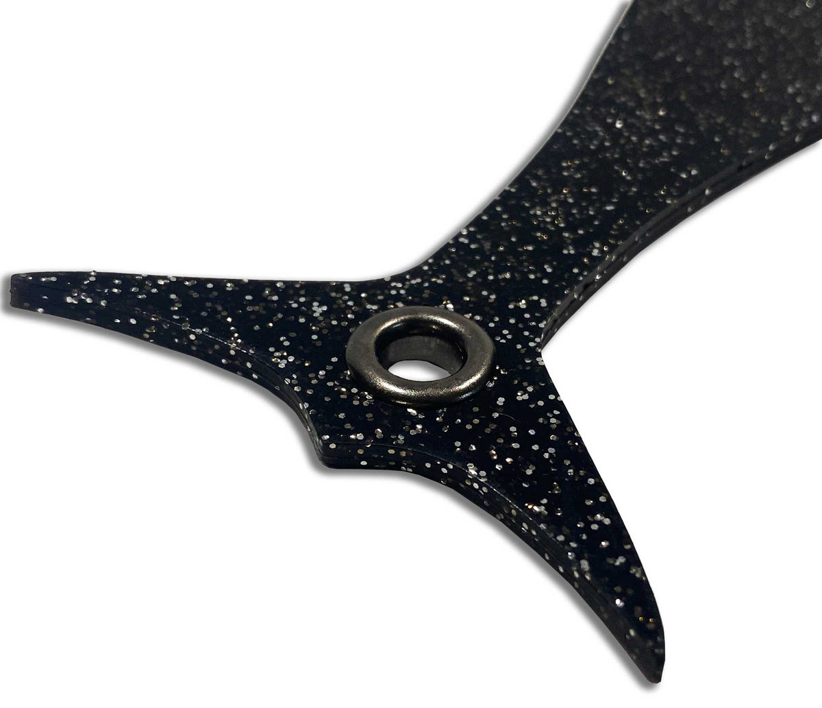 Tail grommet on Moon Tide tuna mud flap teaser